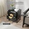 Modern 2 Drawers Nightstand with Fluted Design and Sturdy Metal Frame for Bedroom